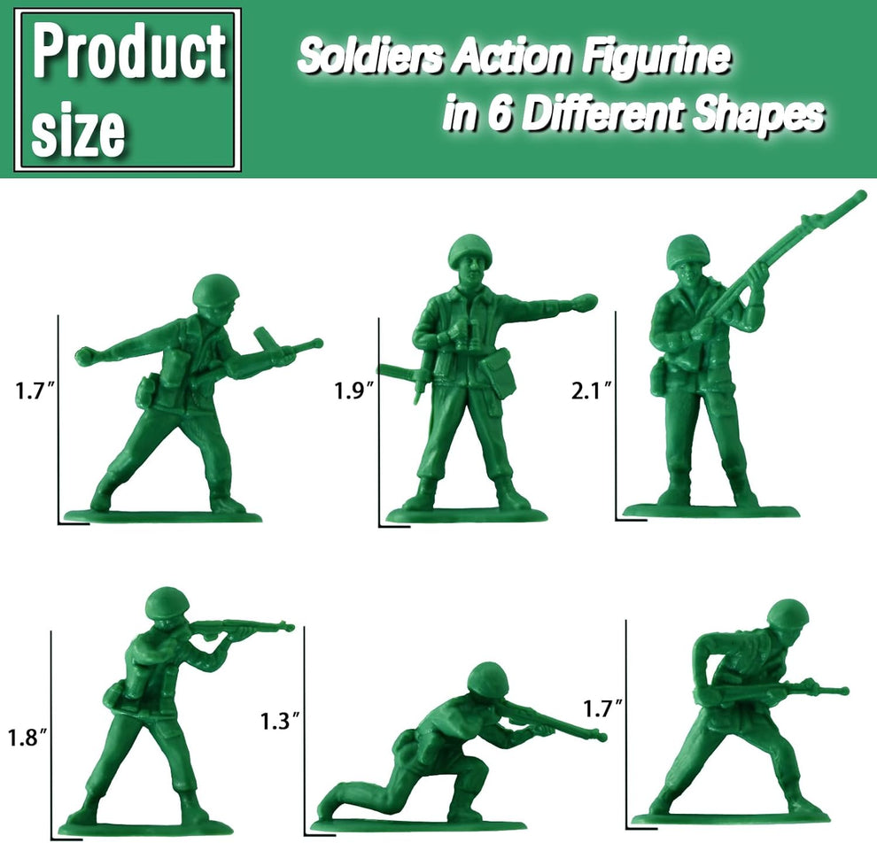 "50-Piece Green Army Men Toy Soldiers Set"