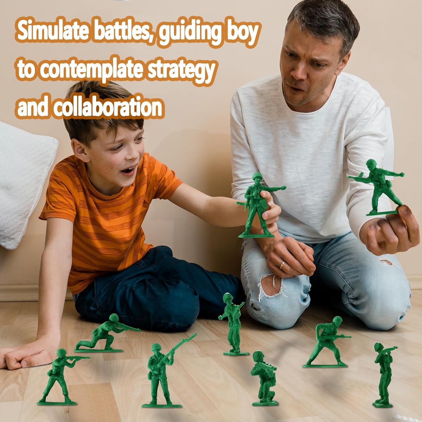 "50-Piece Green Army Men Toy Soldiers Set"