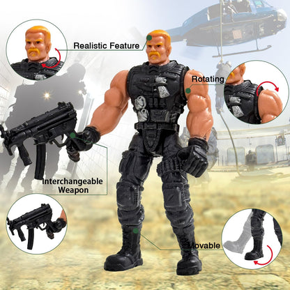 12PCS Army Men Action Figures Military Toy Set for Boys