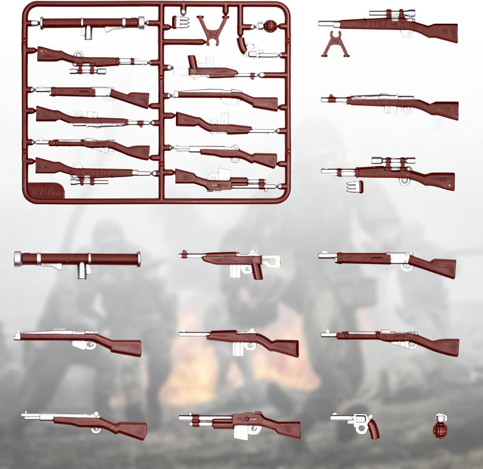 "63-Piece US Toy Soldiers with Weapon Set"
