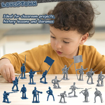 80PCS Plastic Army Men Toy Soldiers for Kids’ Educational Projects