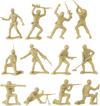 Plastic Army Men Green Tan Figures USA