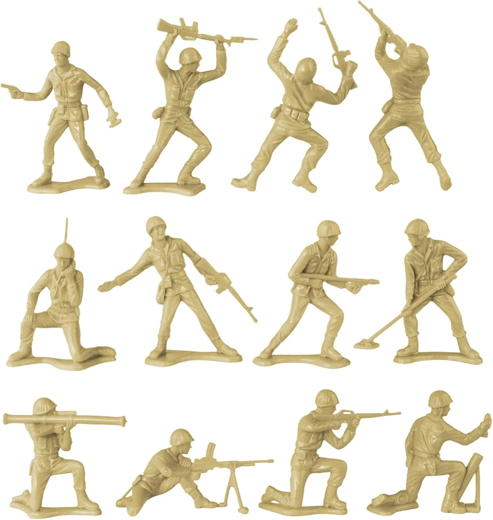 Plastic Army Men Green Tan Figures USA