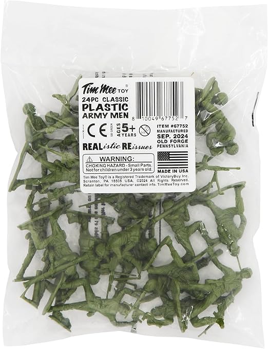 TimMee OD Green Plastic Army Men Set