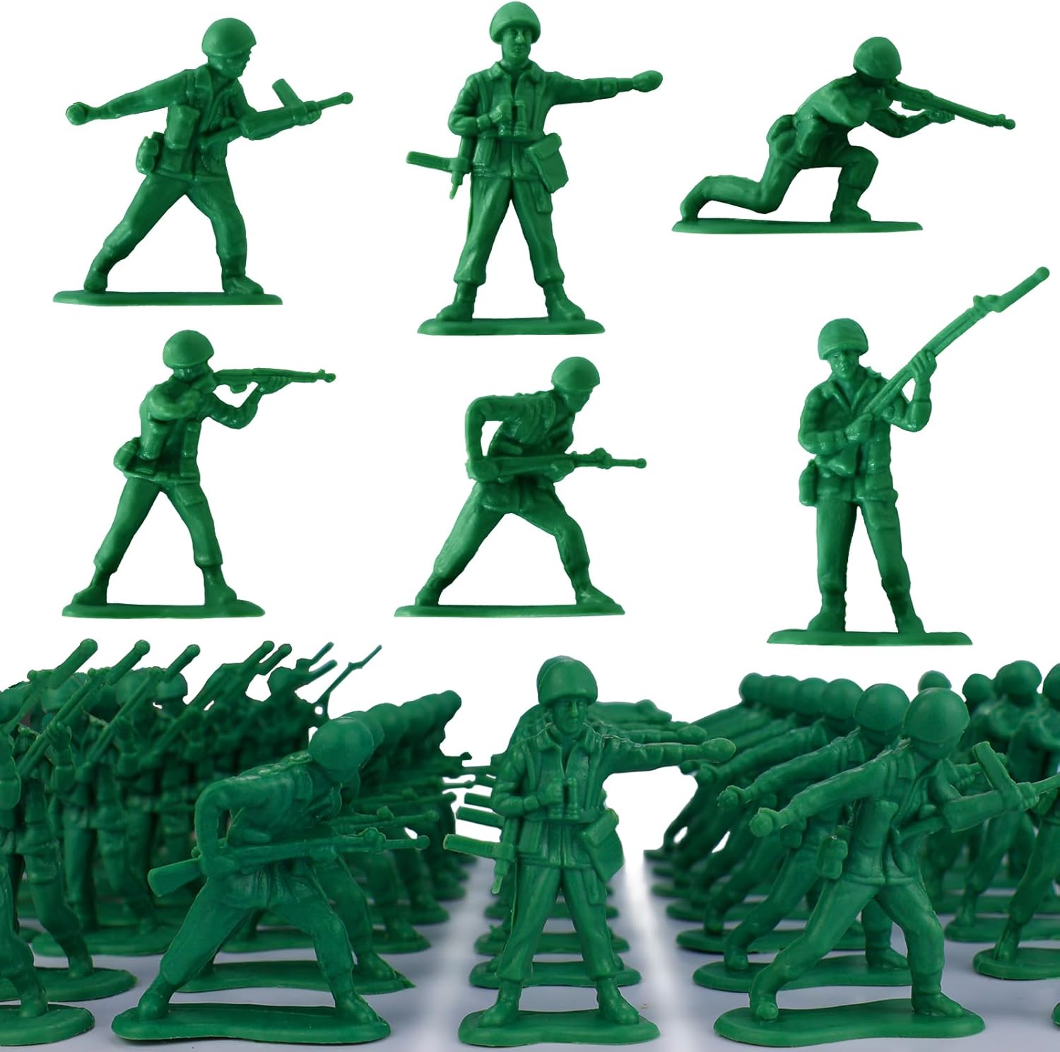 "50-Piece Green Army Men Toy Soldiers Set"