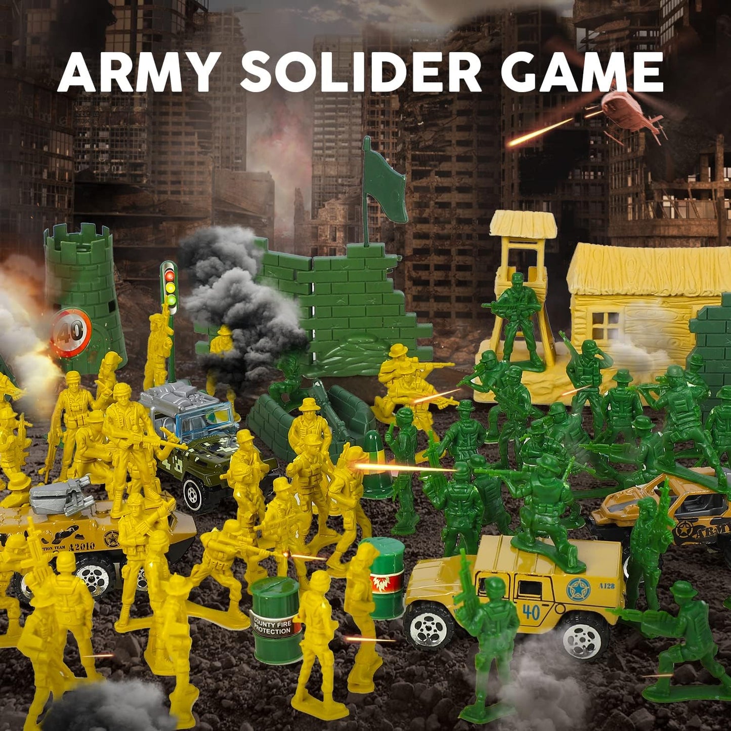 TOY Life 95PCS Army Men Toy Soldiers Military Playset