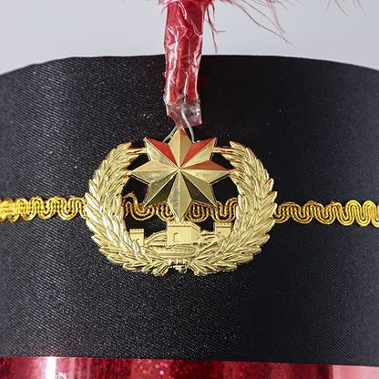 Majorette Drum Major Toy Soldier Hat with Feather