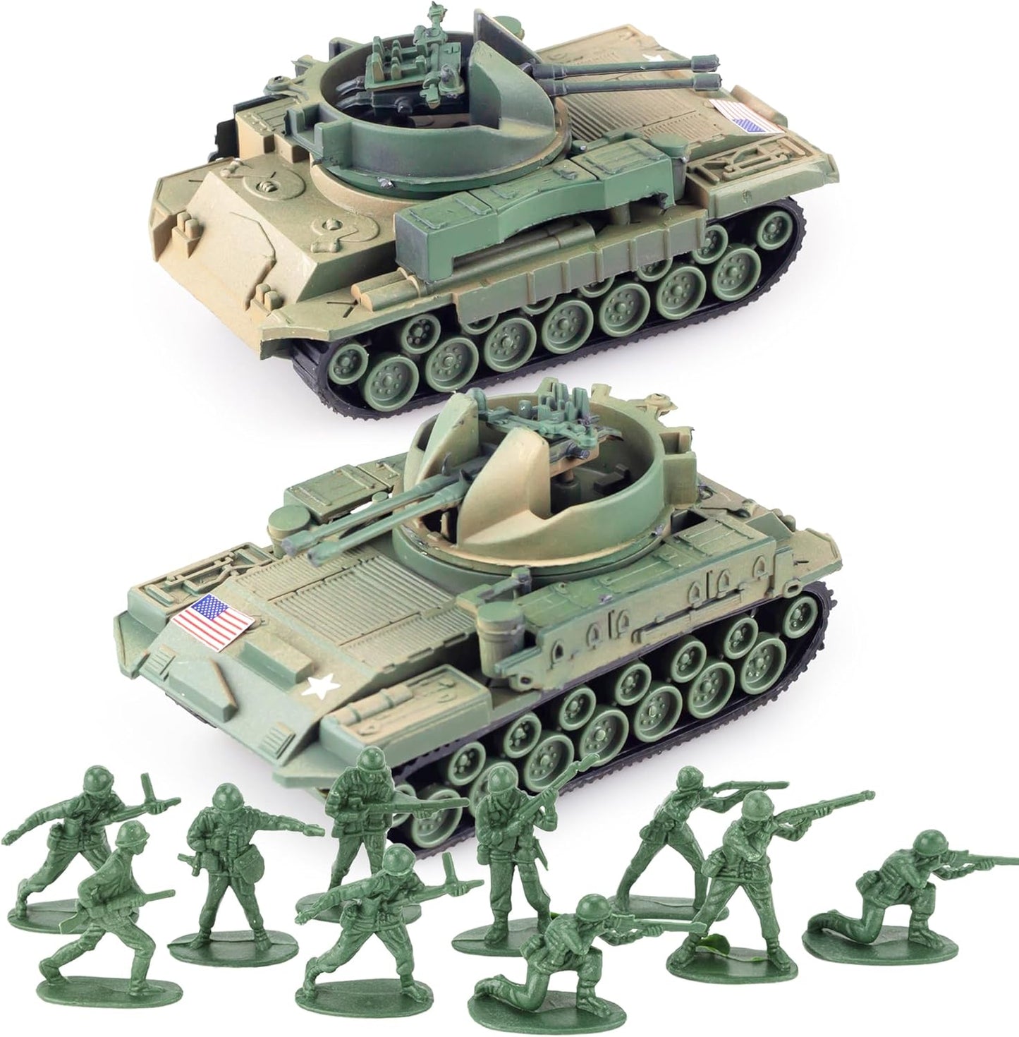 "WW2 Army Tank and Soldier Toy Playset"