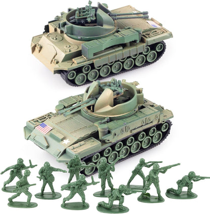 "WW2 Army Tank and Soldier Toy Playset"