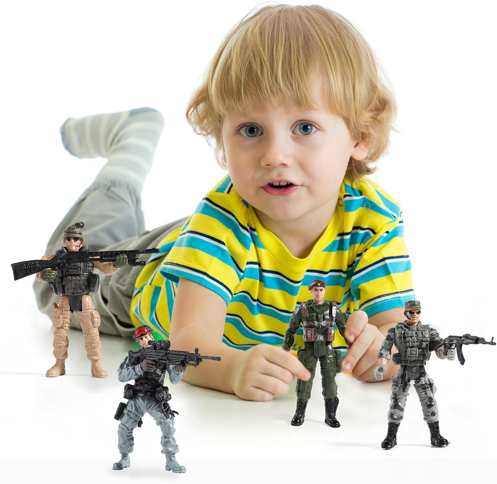 US Army and SWAT Toy Soldier Action Set