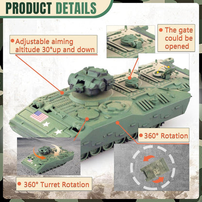 "WW2 Army Tank and Soldier Toy Playset"