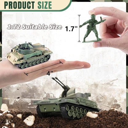 "WW2 Army Tank and Soldier Toy Playset"