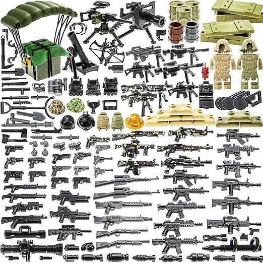 "180-Piece Military Weapons Accessories for Toy Soldiers"
