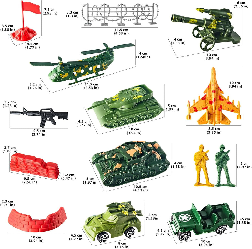 Plastic Army Men Toy Soldiers Playset for Kids Birthday
