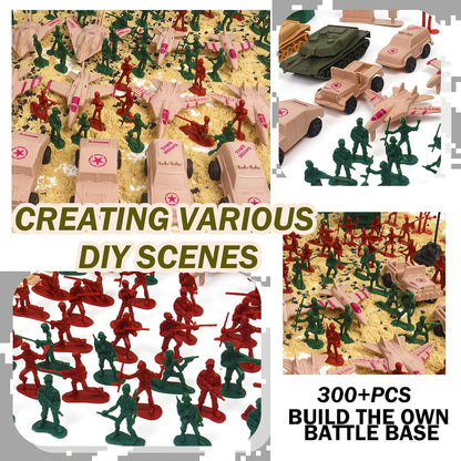 "308-Piece Army Men Playset with Battle Mat"