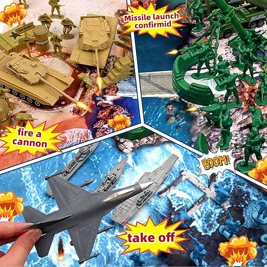 "Army Men Action Figures Toy Soldier Playset"