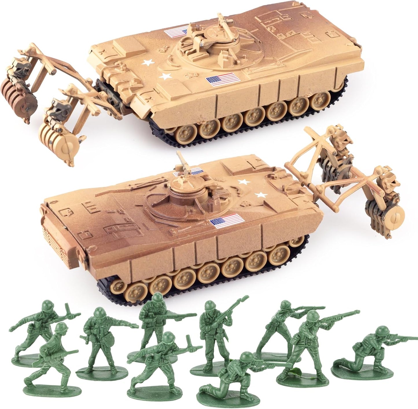 "WW2 Army Tank and Soldier Toy Playset"