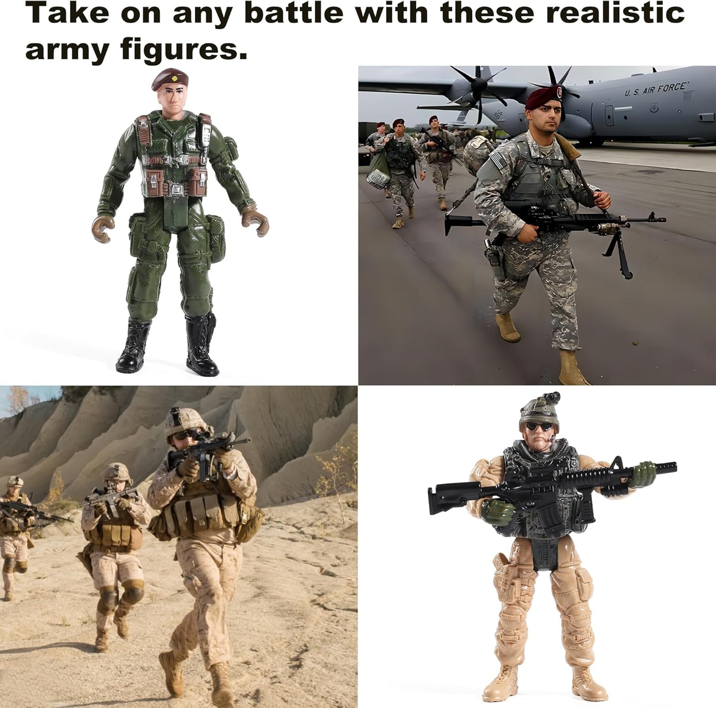 US Army and SWAT Toy Soldier Action Set