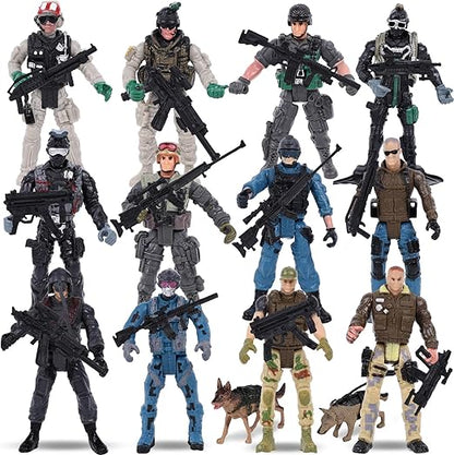 3 Otters 12PCS Special Forces Soldier Toys