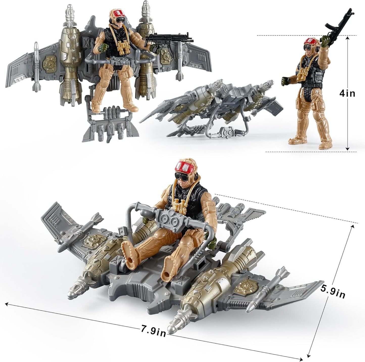 "Mr.River US Army Men Toy Soldier Play Set"