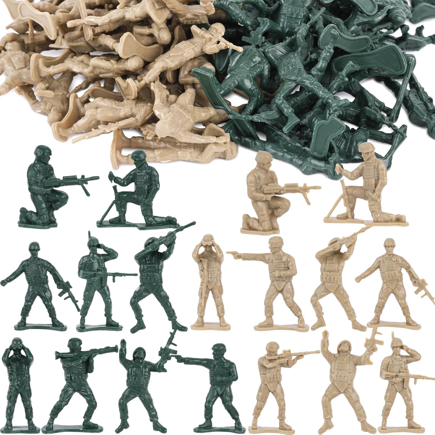 LovesTown 100PCS Classic Army Men Toy Set
