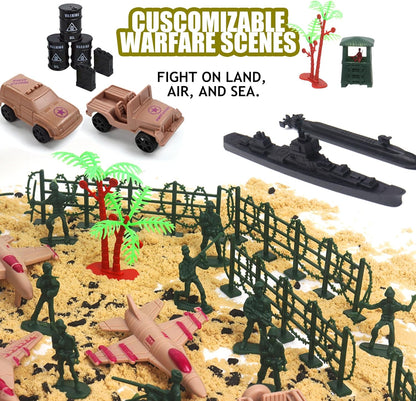 "308-Piece Army Men Playset with Battle Mat"