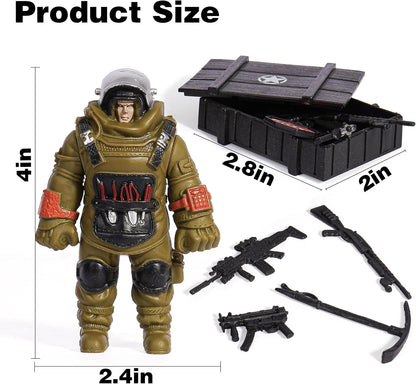 Military Toy Set with 12 Army Men Figures