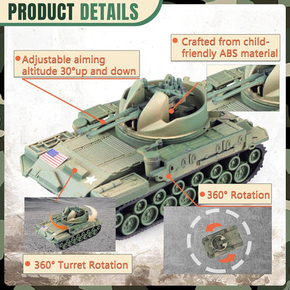 "WW2 Army Tank and Soldier Toy Playset"