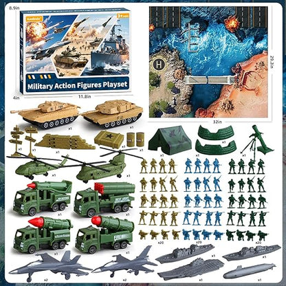 "Army Men Action Figures Toy Soldier Playset"