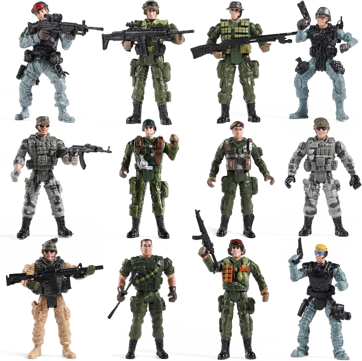 US Army and SWAT Toy Soldier Action Set