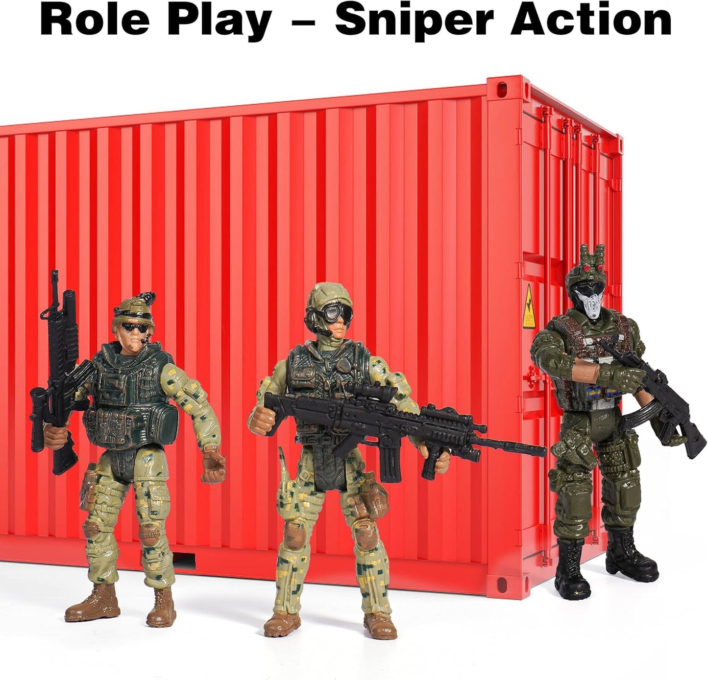 Military Toy Set with 12 Army Men Figures