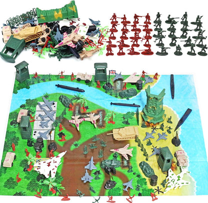 "308-Piece Army Men Playset with Battle Mat"