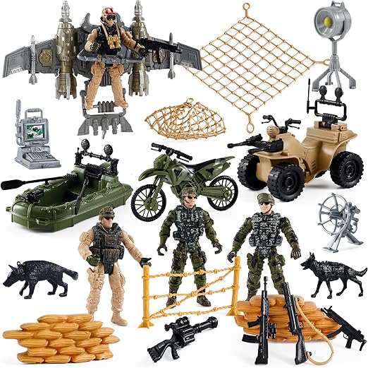"Mr.River US Army Men Toy Soldier Play Set"