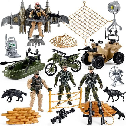 "Mr.River US Army Men Toy Soldier Play Set"
