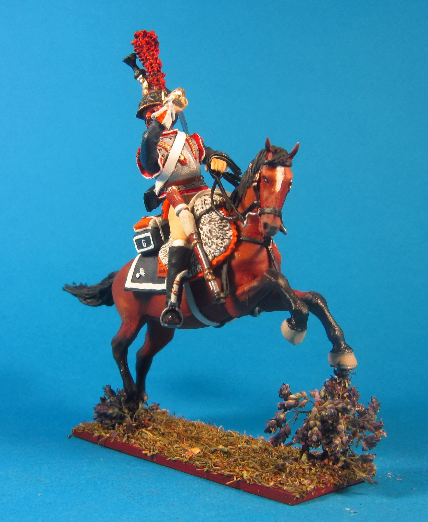 French Cuirassier Napoleonic Tin Soldier Horse Figurine