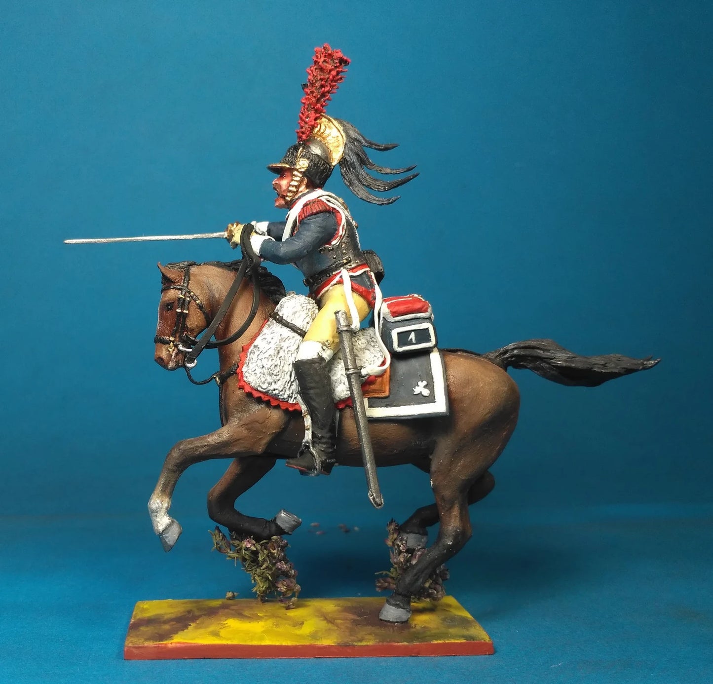 French Cuirassier Napoleonic Tin Soldier Horse Figurine