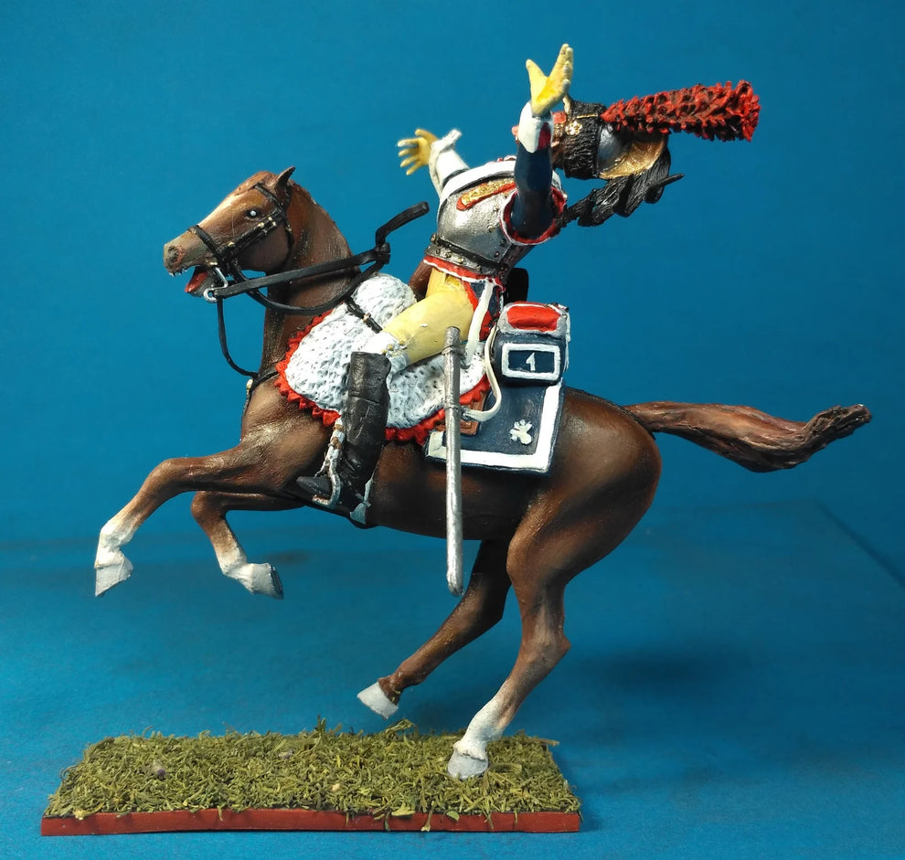 French Cuirassier Napoleonic Tin Soldier Horse Figurine
