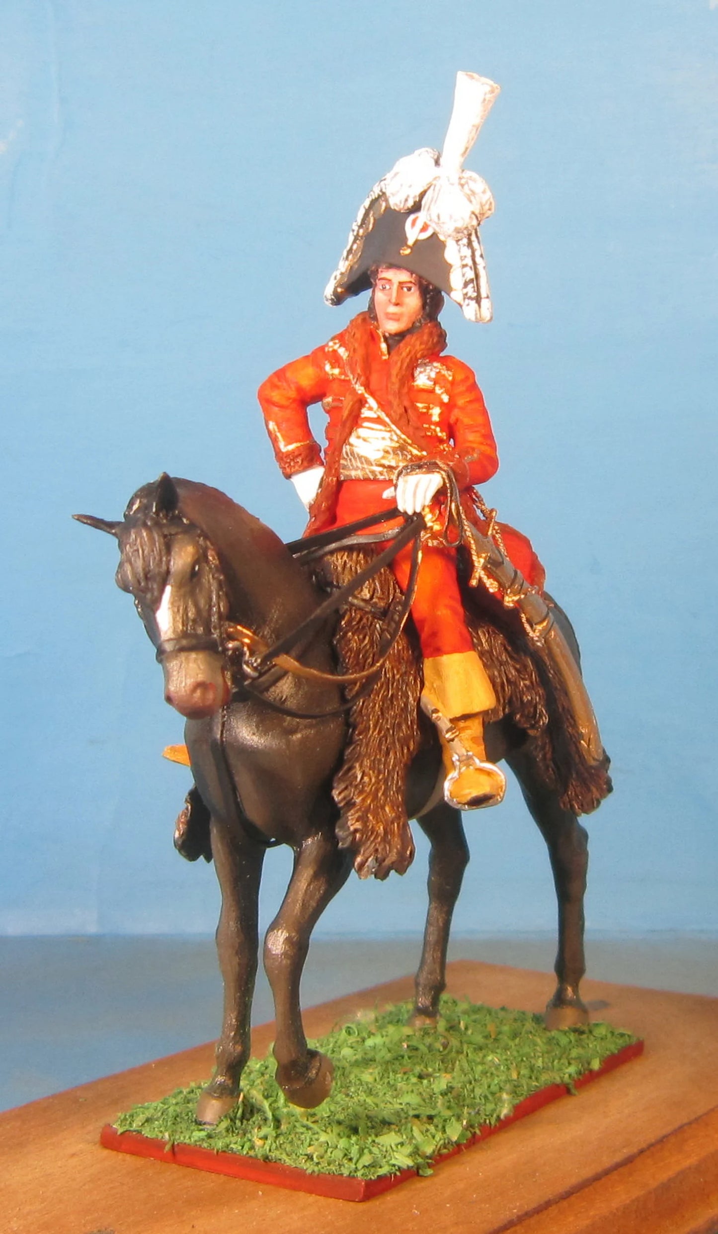 Napoleonic French Mounted Staff Tin Soldier Miniature
