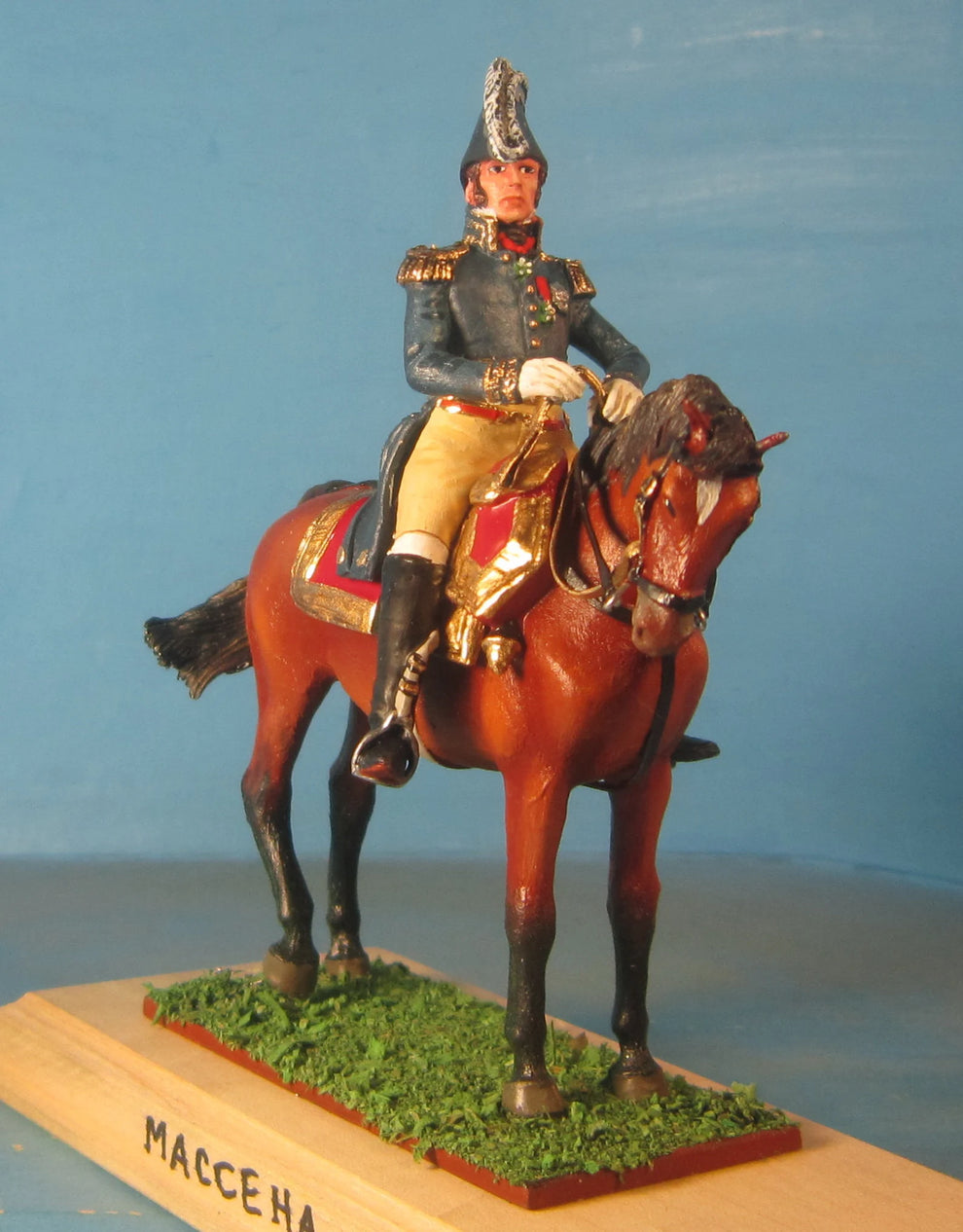 Napoleonic French Mounted Staff Tin Soldier Miniature