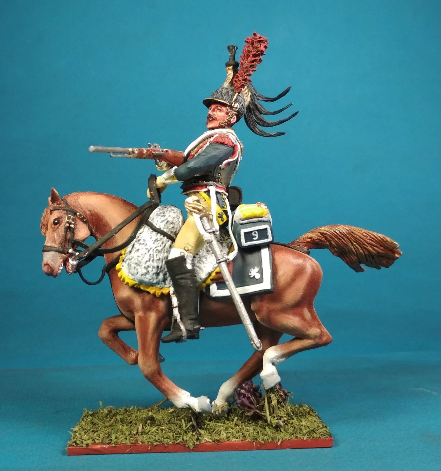 French Cuirassier Napoleonic Tin Soldier Horse Figurine