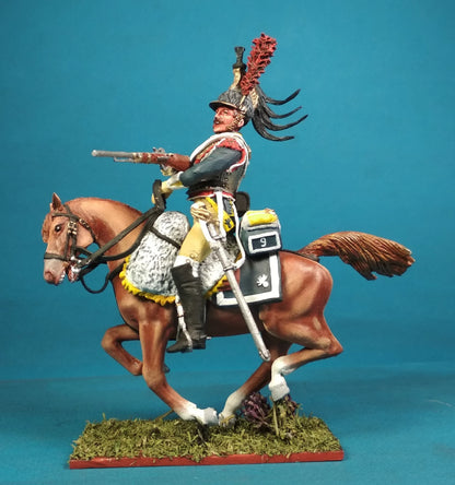 French Cuirassier Napoleonic Tin Soldier Horse Figurine
