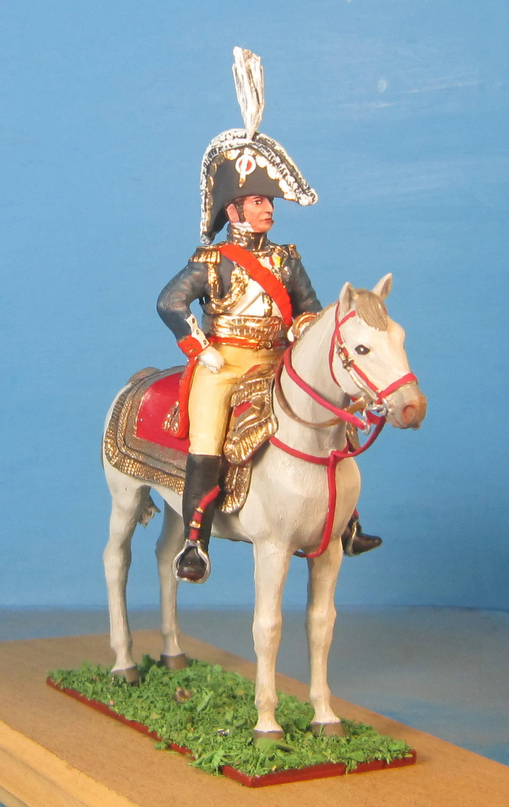 Napoleonic French Mounted Staff Tin Soldier Miniature