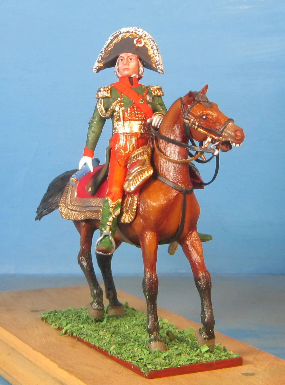 Napoleonic French Mounted Staff Tin Soldier Miniature