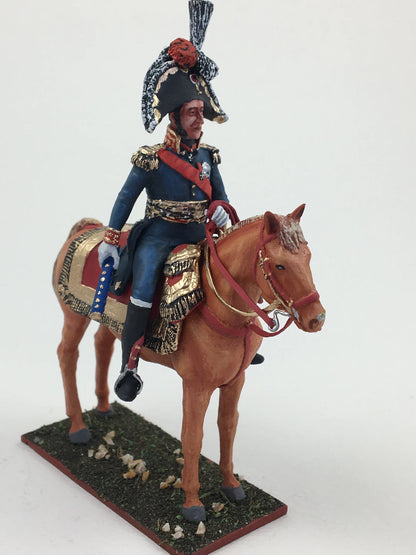 Napoleonic French Mounted Staff Tin Soldier Miniature
