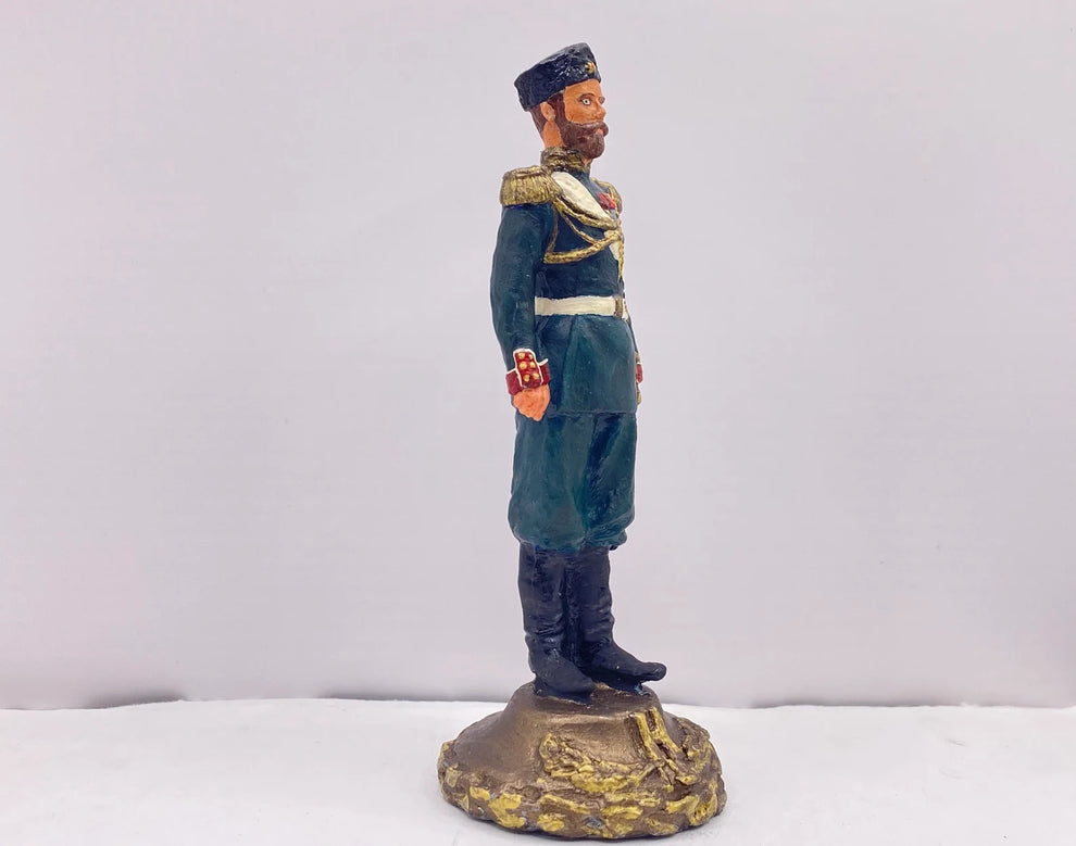 Hand-Painted Nikolay II Tin Toy Soldier Figurine