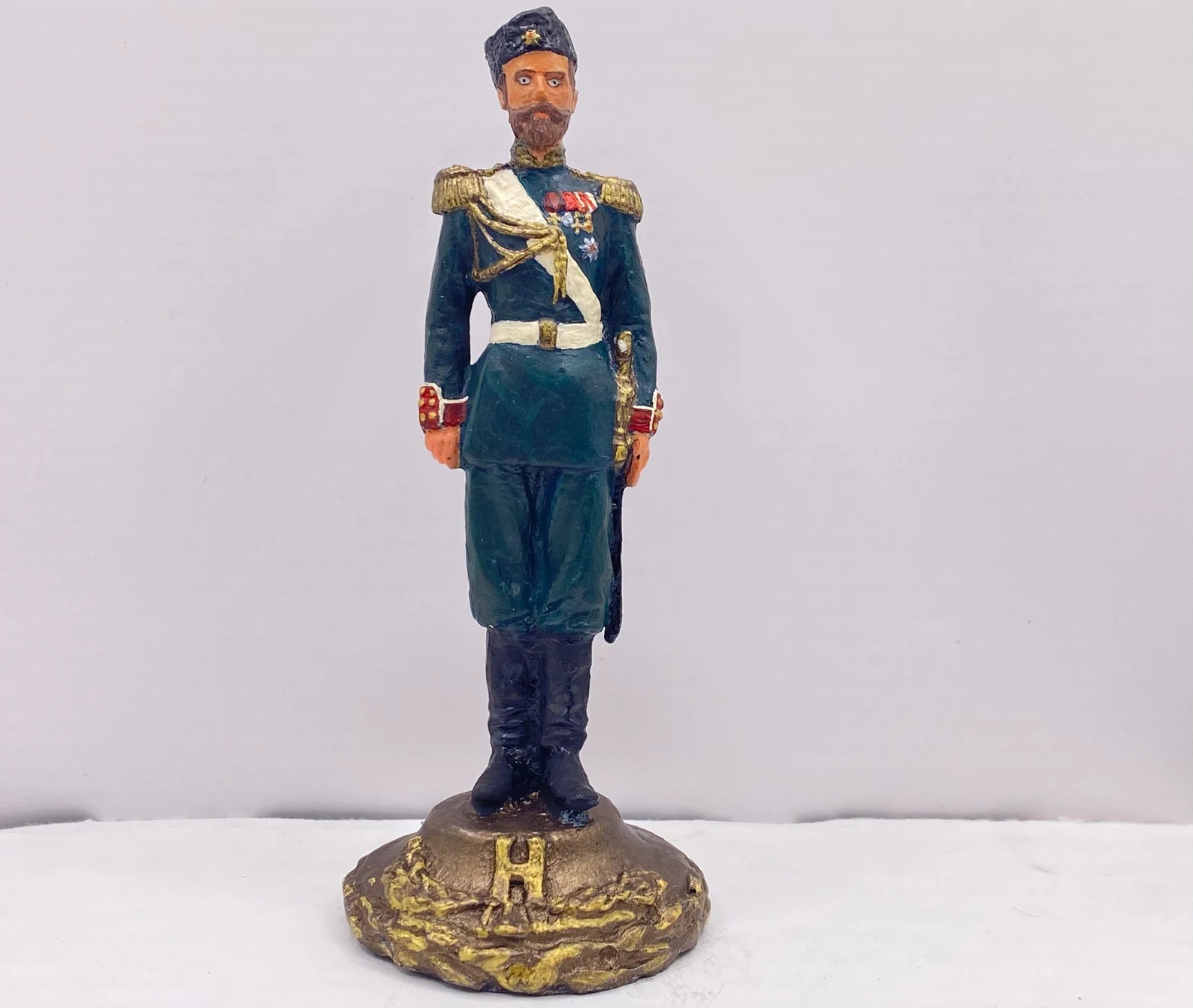 Hand-Painted Nikolay II Tin Toy Soldier Figurine