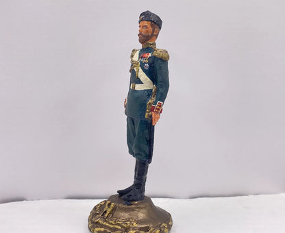 Hand-Painted Nikolay II Tin Toy Soldier Figurine