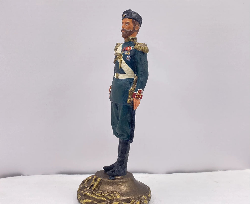 Hand-Painted Nikolay II Tin Toy Soldier Figurine