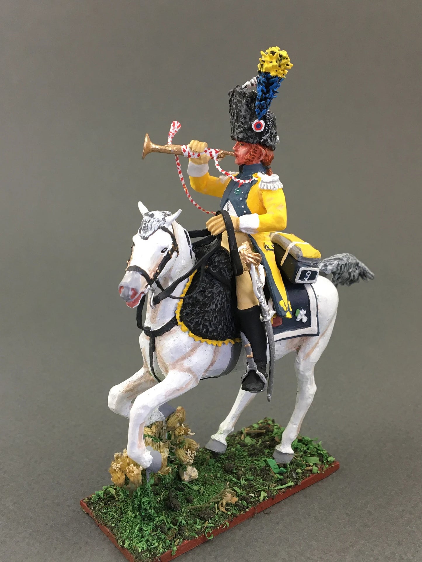 French Cuirassier Napoleonic Tin Soldier Horse Figurine