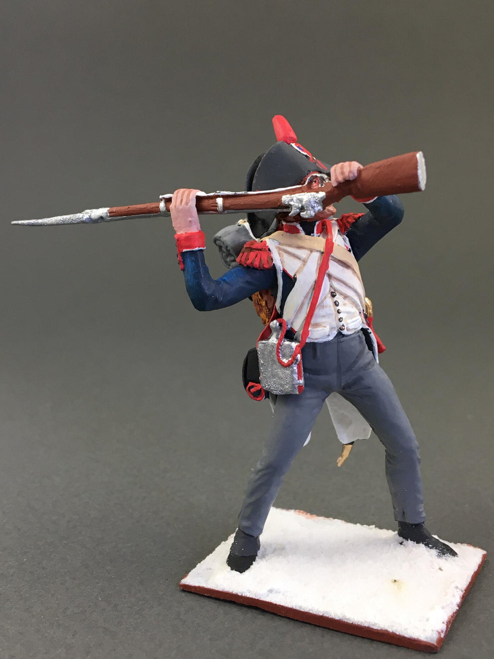 "Napoleonic French Infantry Marching 1/30 Metal Soldier"
